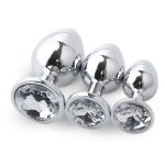 Pink Gem Metal Butt Plug Set – 3 Sizes