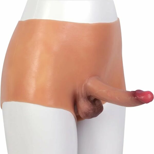 Silicone Wearable Dildo Panties, Transgender Clothing Adult Toys with 7 Inch Realistic Penis, Ultra Elastic Panties Harness Strap On Dildo, G Spot Vagina Stimulator Sex Toys for Gay Lesbian Men Women Strap on