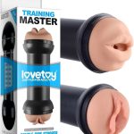 lovetoy Training Master Double Side Stroker-Mouth and Pussy, 200 g
