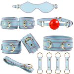 Pastel Blue BDSM Bondage Kit – 5 Piece Set