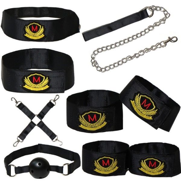 Embroidered BDSM Bondage Kit – 6 Piece Set