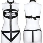 Strappy Leather Bondage Harness Lingerie