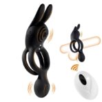 Remote-Controlled Triple-Stimulation Rabbit Cock Ring
