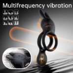 Remote-Controlled Triple-Stimulation Rabbit Cock Ring - Image 4