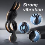 Remote-Controlled Triple-Stimulation Rabbit Cock Ring - Image 3